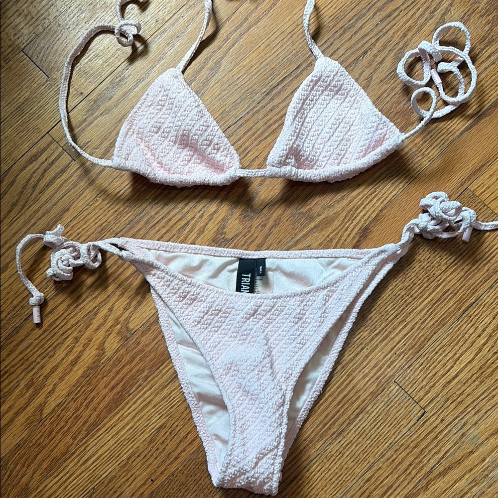 Triangl Swimwear Pink Bikini Set Luxurious Minimalist Design